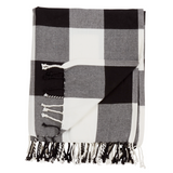 Black &amp; white buffalo check throw blanket

This cotton throw blanket adds classic style and rustic charm to any space. Featuring a traditional buffalo plaid pattern and tassel-trimmed edges, it's perfect for any season and cozy corners.

Materials:
100% Cotton

Dimensions:
50" wide x 60" long

Care:
Machine washable