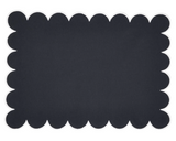 Black scalloped hem dining table placemat

These lovely placemats are perfect for your Southern farmhouse dining area. Each placemat features a scalloped edge with a white hem along the border. These are a stylish way to romanticize the ordinary.&nbsp;

These placemats are sold individually or in sets of four.

Materials:
Cotton blend

Dimensions:
14" high x 20" wide

Care:
Machine washable