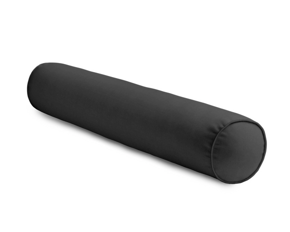 Classic black linen bolster pillow

Decorative bolster pillows are the best way to elevate your space. This pillow is reversible with same fabric on both sides. It includes a hidden zipper for easy cover removal and cleaning. Each pillow comes with a feather down insert.

This pillow is proudly made in the USA. 

Materials:
Linen/rayon blend, feather down insert

Dimensions:
8