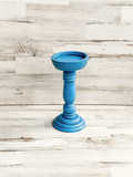 Blue pillar candle holder, JaBella Designs