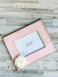 Shabby blush pink & ivory picture frame