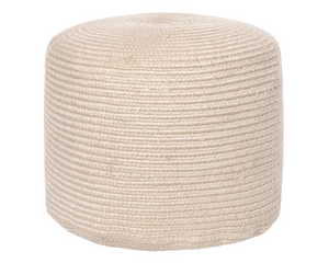 Neutral beige braided ottoman pouf

Update your home with this versatile casual ottoman. It features a creamy beige braided design and is made to withstand both indoor and outdoor conditions. This would be a great addition to a porch or living room.

Materials:
Polyester

Dimensions:
20" diameter x 14" high