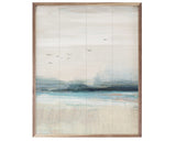 Coastal birds in flight framed artwork