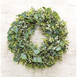 Eucalyptus wreath, Artificial greenery wreath, Southern Living style, Classic home decor, Welcoming front door wreath