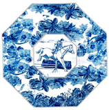 Beautiful blue toile equestrian jumper plate