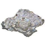 Iridescent handmade decorative oyster bowl