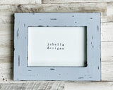 Distressed dark gray wood photo frame
