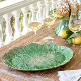 Traditional green glazed serving platter