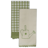 Green kitchen towel set

Whether displayed as part of your spring decor or used year round, these adorable towels are perfect for your kitchen. One towel features a watering can design, and the other has a buffalo check design.&nbsp;

Each set comprises one towel of each design.&nbsp;

Materials:
Cotton

Dimensions:
18" wide x 26" long

Care:
Machine washable&nbsp;