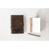Handmade brown leather journal and paper insert, JaBella Designs, Gift ideas, Shopify 