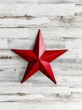 Red hand-painted country barn star