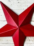 Patriotic metal star, Red barn star, Hand-painted star, JaBella Designs, Fixer Upper style