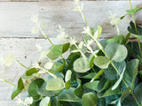 Artificial green eucalyptus bush for arrangements