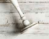  If you’re looking for rustic dining table decorations or shelf decor, look no further! These hand-painted, wood candle holders complement almost any home or dining room decor. And they are a great choice for a farmhouse chic wedding reception. Place several of these candlesticks in a group for centerpiece or on a mantel in a living room for a vintage-inspired candlescape. 