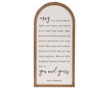 Irish Blessing wall sign, Extra large Irish Blessing wall plaque, Arched blessing signs, Christian wall decor, Rustic farmhouse wall hanging, May good and faithful friends be yours, wherever you may roam. May peace and plenty bless your world with joy that long endures. May all life's passing seasons bring the best to you and yours - Irish Blessing"