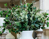 Artificial green eucalyptus bush for arrangements