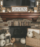 Long distressed framed 'Pumpkins' wooden fall sign