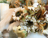 Rustic artificial sage green leaves & twigs pick