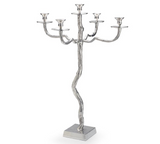 Extra large candle holder, 3 feet tall, silver, wedding centerpiece, JaBella Designs