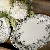 Black and white floral serving platter, JaBella Designs