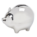 Children's gender neutral silver piggy bank