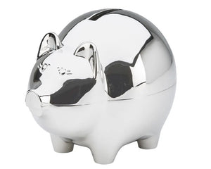 Children's gender neutral silver piggy bank