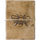 Brown leather bound embossed bee journal