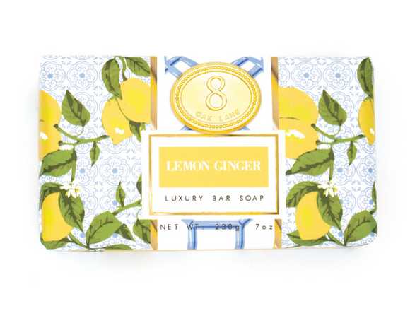 Lemon ginger bar soap

Introducing the enchanting soap bar in a captivating lemon ginger fragrance. It features a delightful blend of zesty lemon, warm ginger, and invigorating citrus notes. Crafted with care, this luxurious bar soap is everything you need to elevate your bathing experience to new heights. Pamper yourself with our luxurious bar soap that is both refreshing and nurturing, allowing your natural beauty to shine through. This soap is generously sized and exquisitely packaged in a stunning wrapp