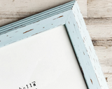 Hand-painted spa blue gallery photo frame