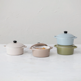 Serve up an appetizer or supper for one with this adorable baker. Made of durable stoneware, this baking dish holds up to a 1 cup of food. These are perfect for newlyweds or college students. <br><br>Materials:<br>Stoneware<br><br>Dimensions:<br>3" high x 5" diameter