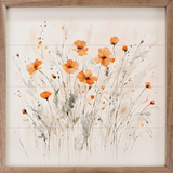 This unique piece is a simple way to bring beauty and charm to any wall within the home. It is made from high quality American hardwood planks with a hand painted face, and printed with UV cured ink, and is framed in a natural walnut frame. Each piece is unique with its own personality, marks, wood grain, and look.

Materials:
Wood

Dimensions:
16" wide x 1 1/2" deep x 16" high