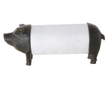 Pig paper towel holder

This paper towel holder is ideal for the kitchen decorated in a country farmhouse theme. When making a mess, the children might even clean up after themselves when they can use this adorable pig. Making it even more convenient, this holder can be placed right on the kitchen table.

Materials:
Metal, resin

Dimensions:
6 1/4" high x 6" deep x 14" long
