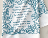 Inspirational Christian hymn towel

Brighten your home with truth and song. "The Jesus Paid It All" hymn tea towel is printed in blue and features lyrics from the beloved hymn. Made of cotton, these flour sack tea towels easily and cost-effectively replace disposable paper towels with high absorbency and durability. Or use as curtains or a wall display. These towels are generously sized, lint free, and made to last a lifetime. They are perfect for gift giving.&nbsp;

This item is proudly made in the USA.