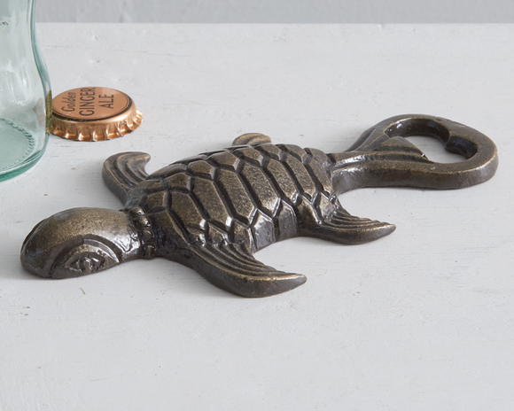 Sea turtle bottle opener

Pop a top with our fun bottle opener! Perfect for a beer or soda lover, this sea turtle bottle opener is made of durable cast iron. It is the perfect small gift to keep in the kitchen or your coastal bar.

Materials:
Cast iron

Dimensions:
4
