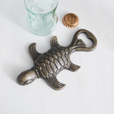 Sea turtle bottle opener

Pop a top with our fun bottle opener! Perfect for a beer or soda lover, this sea turtle bottle opener is made of durable cast iron. It is the perfect small gift to keep in the kitchen or your coastal bar.

Materials:
Cast iron

Dimensions:
4" wide x 3/4" deep x 6 1/4" high