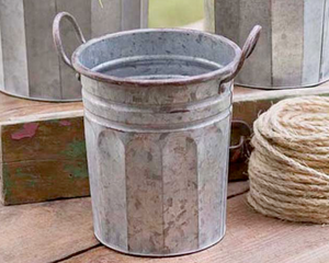 Whether used to store potting shed knick knacks or to display your favorite potted herbs, these pails are perfect for your country garden. Your purchase includes all three pails.  Materials: Metal  Dimensions: Smallest pail - 8 1/2" wide x 7" deep x 9" high&nbsp;