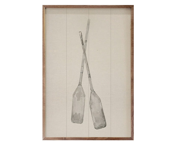 Coastal farmhouse wooden framed silver oar art

Bring the serenity of the coast into your home with this walnut-framed art piece. Featuring soft, coastal-inspired designs, each piece is crafted with care and framed in rich walnut for a timeless, natural touch. This artwork is erfect for adding a breezy, seaside charm to any space.

Materials:
Wood

Dimensions:
16