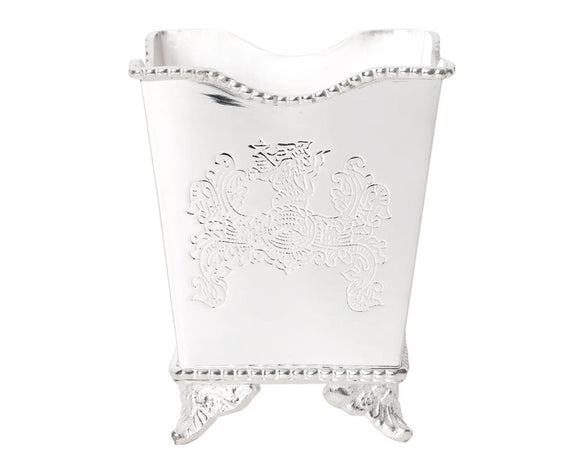 Square silver etched Southern mint julep cup
