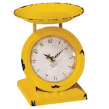 Yellow scale clock, Country farmhouse clocks, Kitchen island clocks, Decorative clocks, Yellow kitchen decor, JaBella Designs