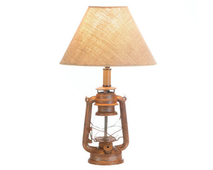 Vintage-inspired camping lantern with shade