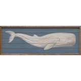 coastal farmhouse wall decor, whale artwork, wooden framed wall artwork, made in the usa