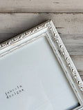 Shabby white & gold ornate photo frame