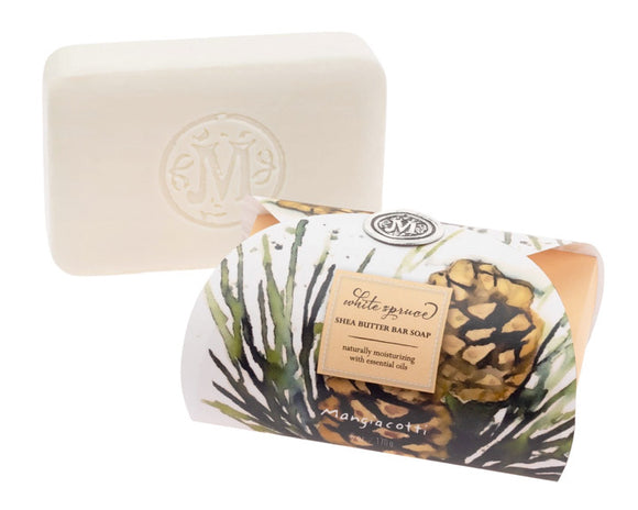 Bring the outdoors inside with this wonderful blend of herbaceous pine and spruce, combined with notes of rosemary, carnation, cedar, and hints of spice. Our naturally plant-based, biodegradable products make for a great stocking stuffer or teacher gift.

This item is proudly made in the USA.

Materials:
Paper

Ingredients:
Plant-based soap

Dimensions:
3