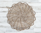 Natural hand-woven palm placemats, JaBella Designs