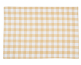 With a classic cornsilk yellow and white gingham check, this placemat was made for summer picnics and country farmhouse style. This woven placemat is crafted of cotton and instantly brings sunshine to any kitchen.

Materials:
100% Cotton

Dimensions:
13" high x 19" wide

Care:
Machine washable&nbsp;