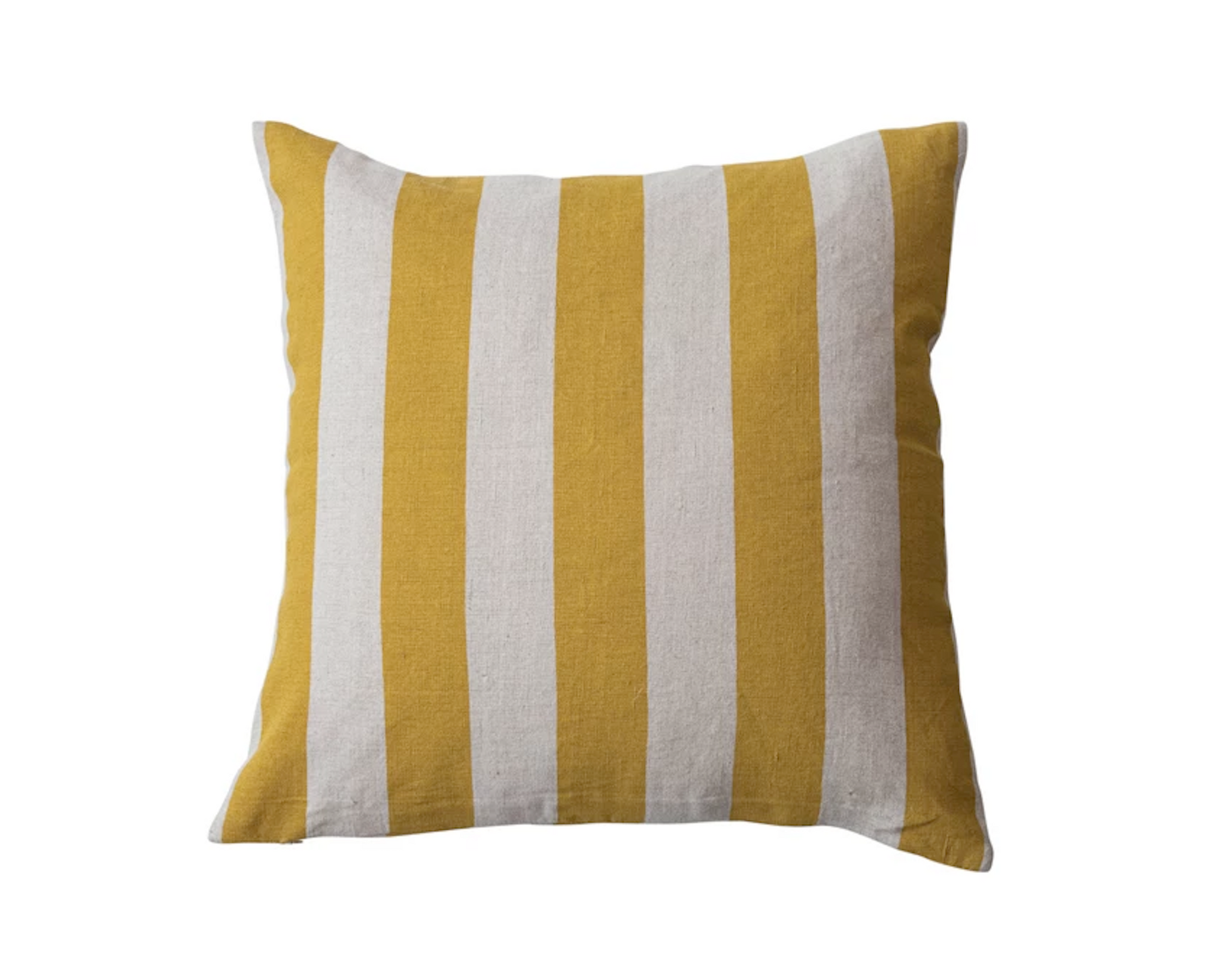 Yellow striped pillow hotsell