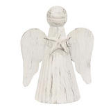Decorative angel figure with a star on a white background