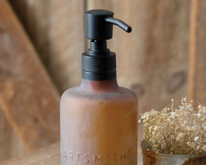 Brown apothecary soap dispenser

Our apothecary soap dispenser has a rustic design and can be filled with any liquid soap. The glass is frosted and has ''artsmoth tonic'' written on the front. Add this soap dispenser to a spa gift set for a wonderful collection.

Materials:
Glass, plastic, metal

Dimensions:
3" diameter x 9 1/2" high