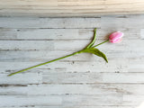 Artificial pink tulip pick

Increase the beauty in your home with our tulip pick. It will add a touch of elegance to any arrangement. These tulips are made with ''real touch'' materials, so that they are not only beautiful to see but feel realistic as well.

Materials:
Fabric, plastic, silk, metal

Dimensions:
2" wide x 24" long