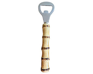 Bamboo wood bottle opener

Add some pizzazz to your bar cart with this bottle opener that features a bamboo handle. It's perfect for effortlessly popping open a bottle, and it makes a delightful gift topper for your favorite hostess!&nbsp;

Materials:
Wood, stainless steel

Dimensions:
1 /12" wide at top x 6" long